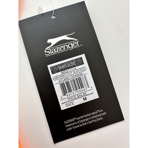 SLAZENGER Golf Polo Shirt Sleeveless Collared Top Women M Atomic Orange Neon NEW - Picture 6 of 8